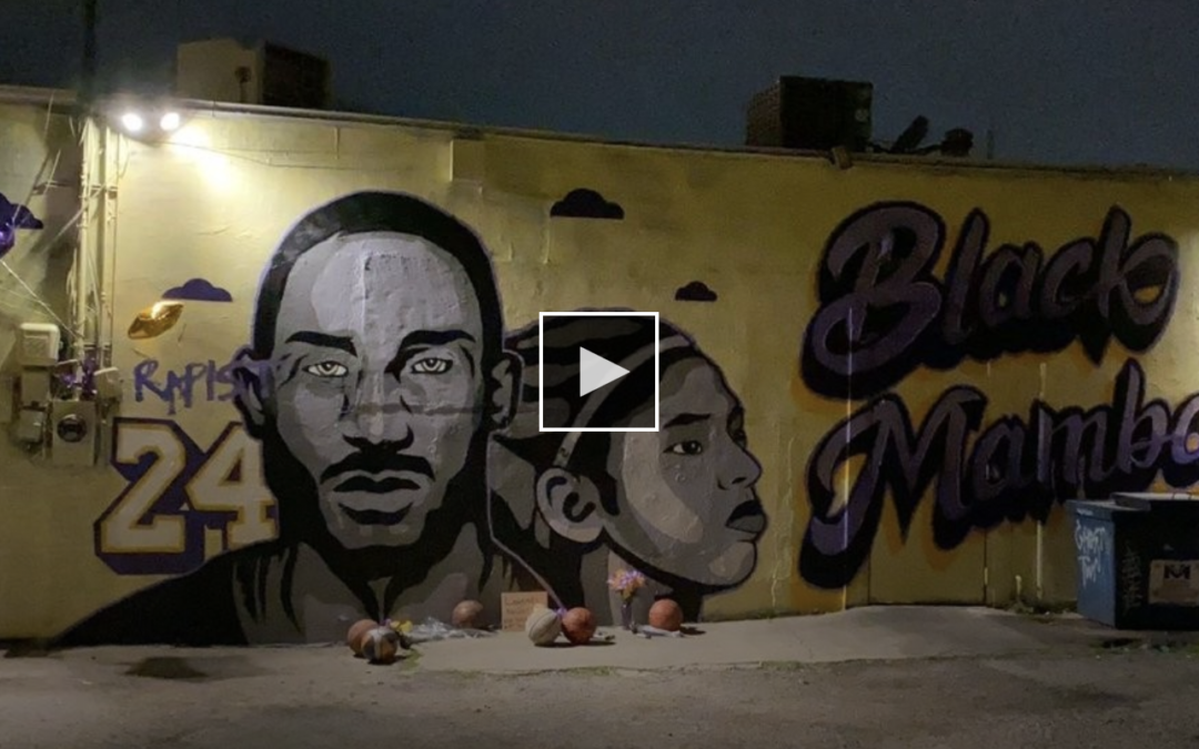 Kobe mural in Austin TX vandalized