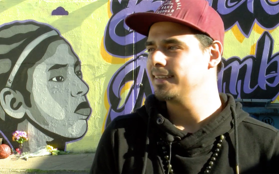 Felix Jaimes aka Snuk One interview with Telemundo on Kobe Mural