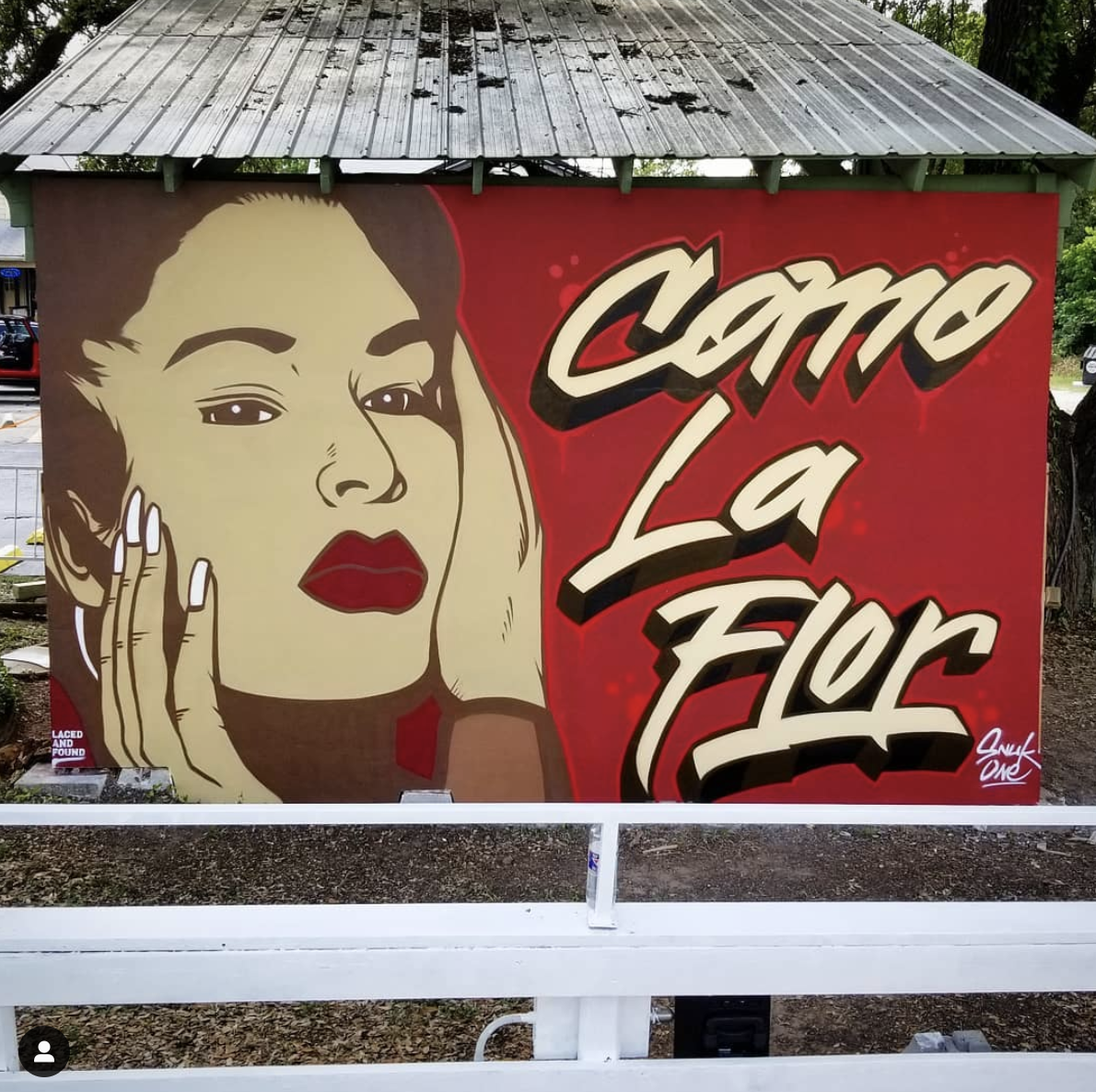 Selena graffiti mural by snuk one and laced and found